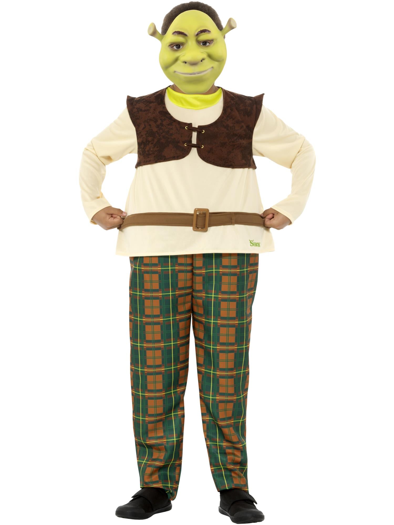 smiffys-fever-shrek-kinderkost-m-overall-maske-gr-n-m image 2