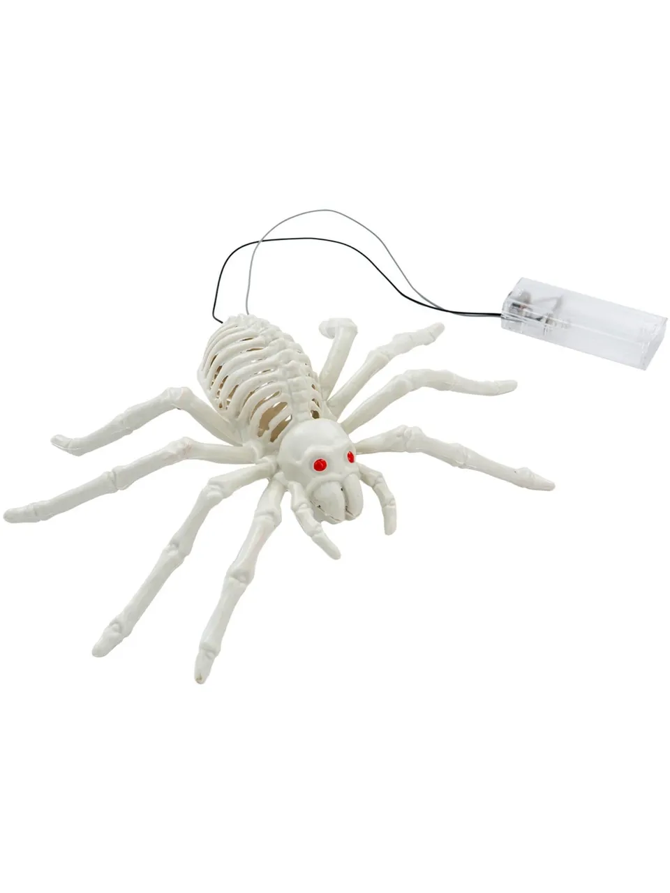 smiffys-fever-light-up-spider-deko-wei-23x14-cm image 1
