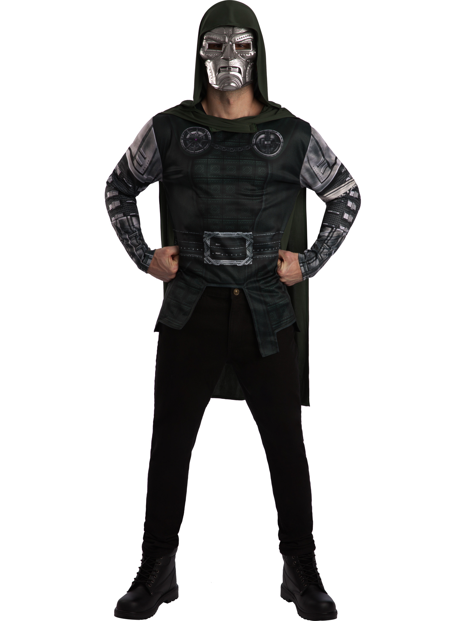 rubies-dr-doom-kost-m-erwachsene-tunika-cape-maske image 1