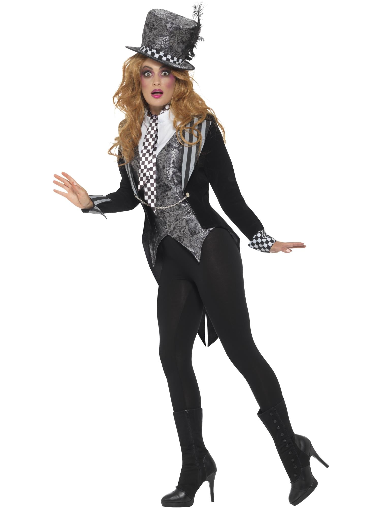 smiffys-fever-deluxe-dark-miss-hatter-kost-m-damen image 3