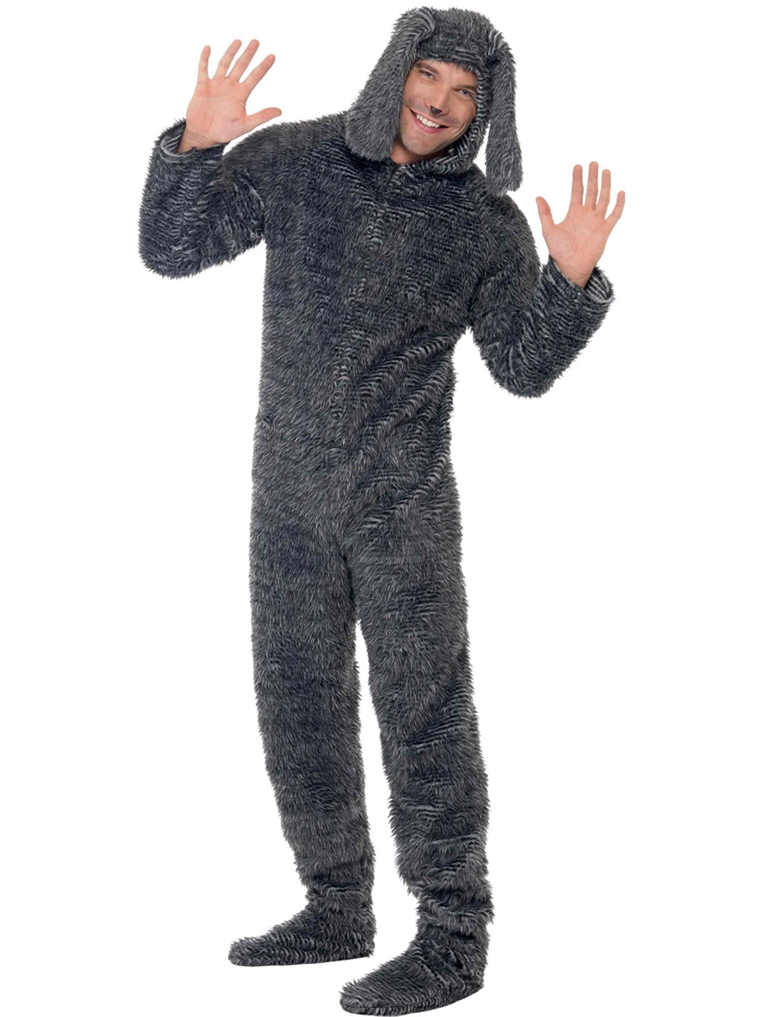 smiffys-fever-fluffy-hundekost-m-grau-overall-gr-m-l image 4