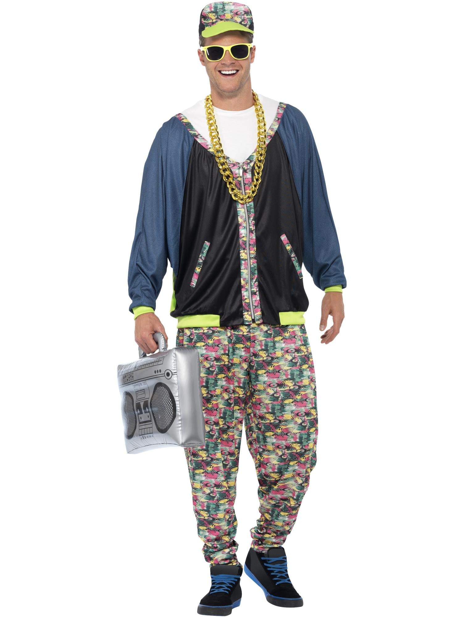 smiffys-fever-80s-hip-hop-kost-m-herren-bunt-3-teilig image 4
