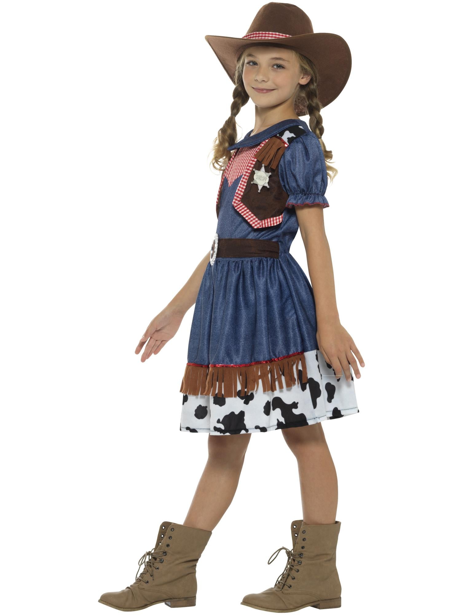 smiffys-fever-texan-cowgirl-kost-m-blau-mit-hut-kinder image 3