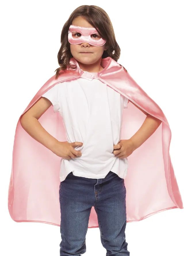 rubies-capes-superhelden-cape-umhang-rosa-mit-maske image 1