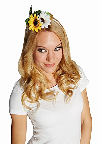rubie-s-deluxe-mini-strohhut-haarreif-stroh-mit-blumen image 2
