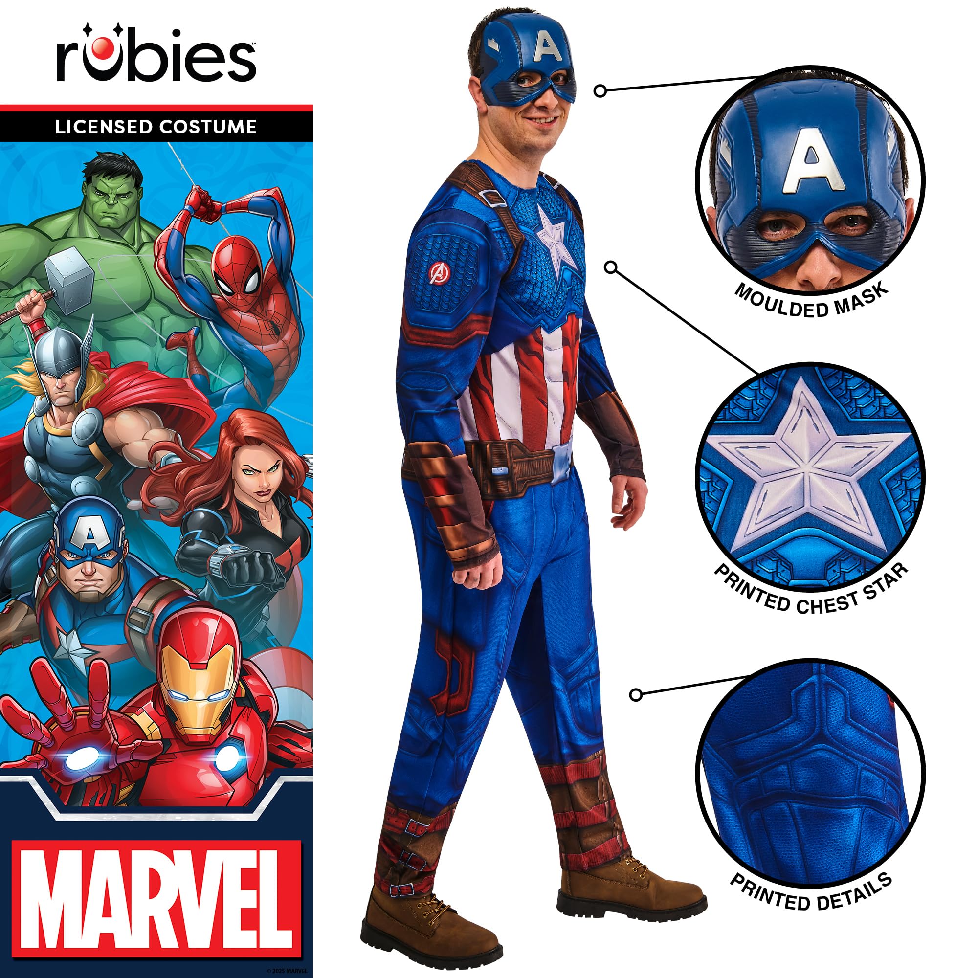 rubie-s-deluxe-captain-america-kost-m-gr-m-klassisch-herren image 3