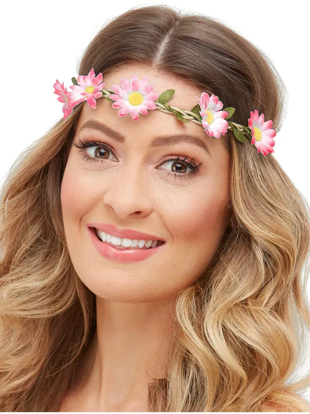 smiffys-fever-daisy-chain-haarkranz-3er-set-hippie image 1