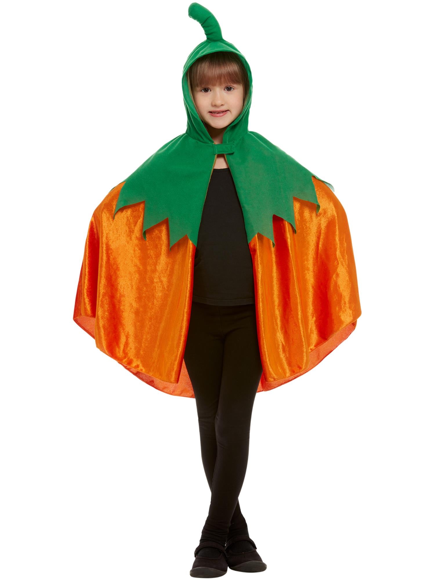 smiffys-fever-k-rbis-cape-kinder-orange-mit-kapuze image 1