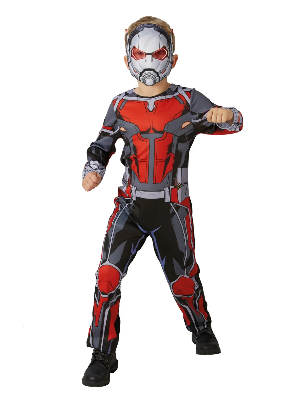 rubies-ant-man-klassik-kost-m-kinder-rot-mit-maske image 1