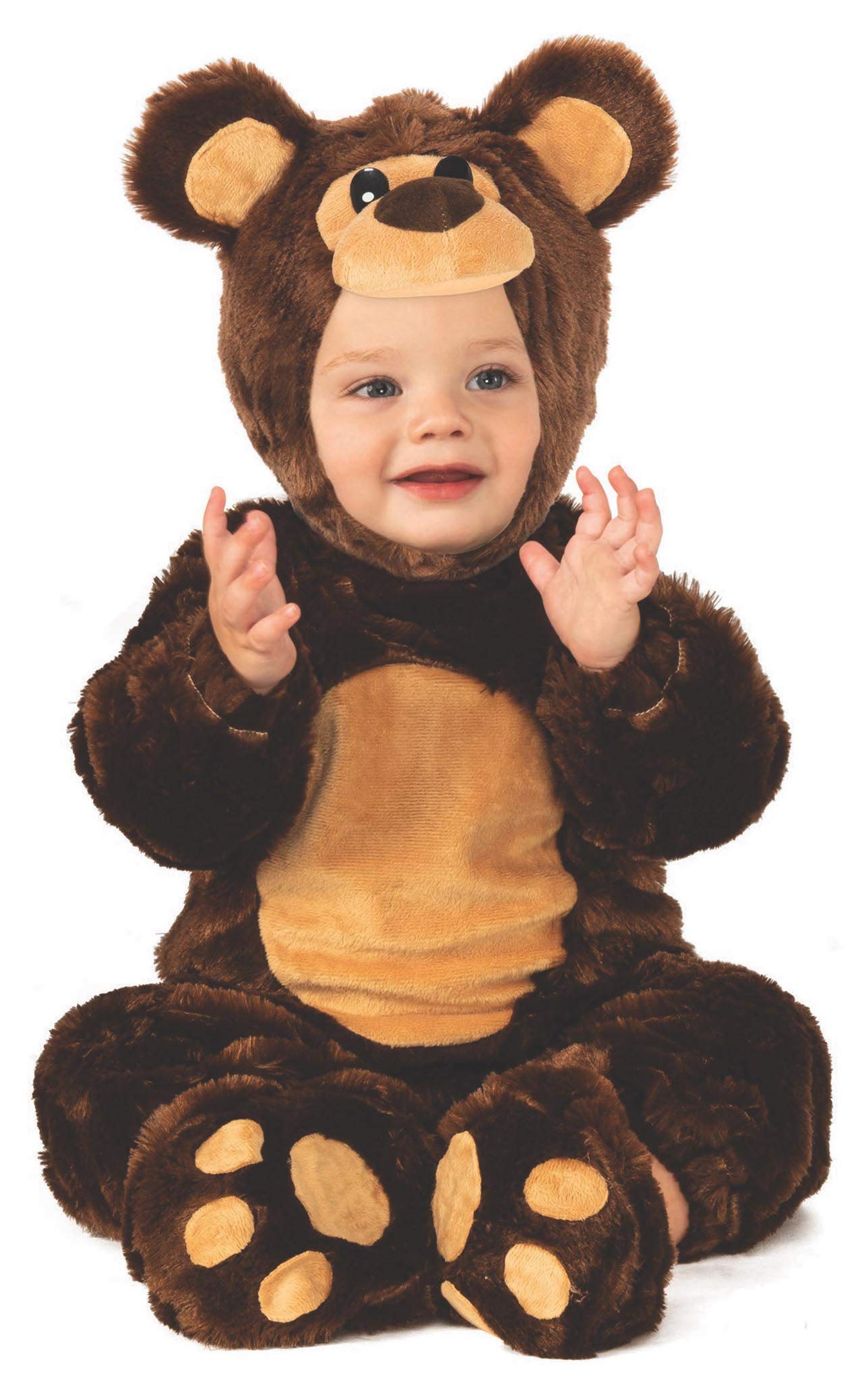 rubie-s-deluxe-teddy-kost-m-baby-1-2-jahre-braun-m-tze image 1