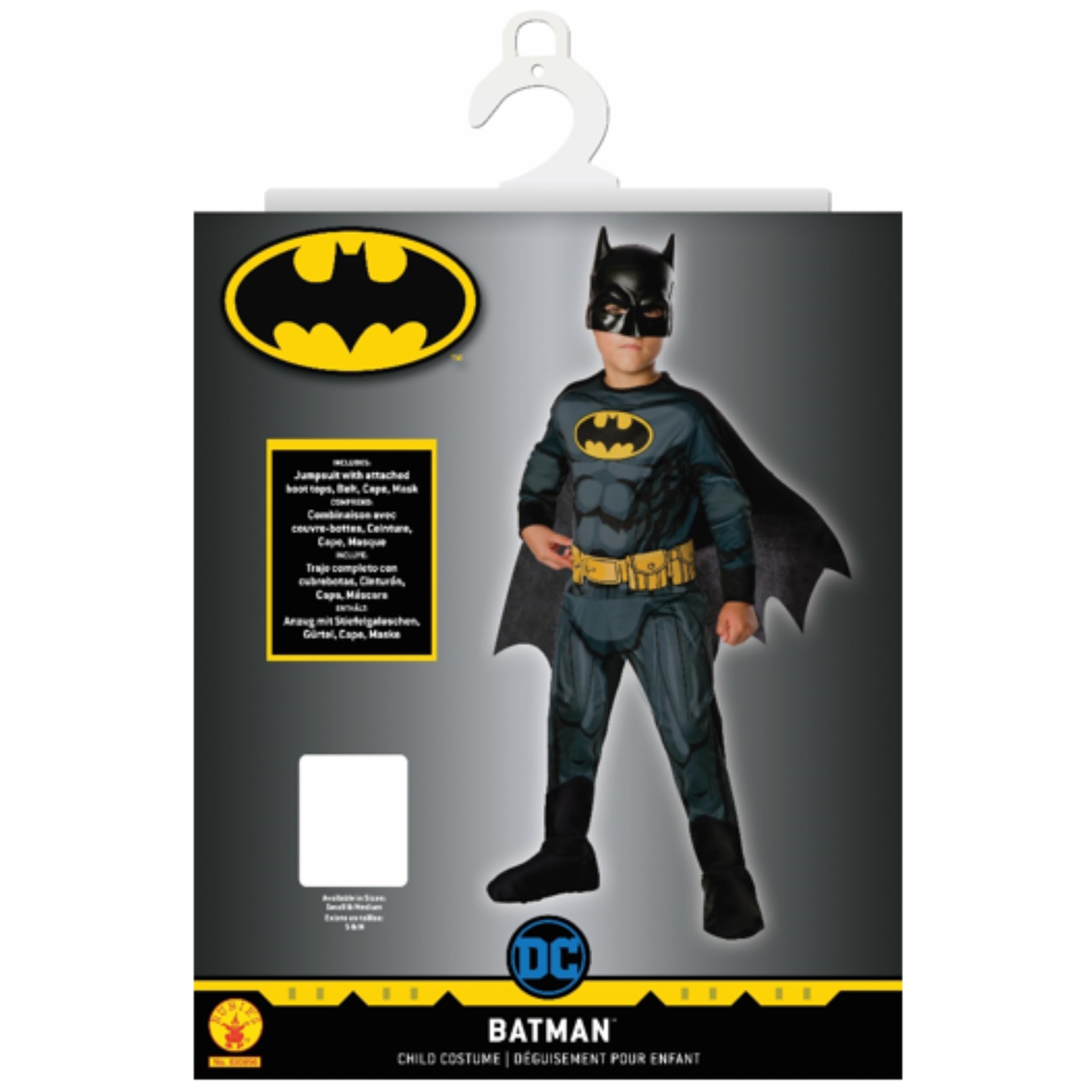 rubie-s-deluxe-batman-kost-m-kinder-5-6-jahre-110-116-mit-cape image 7