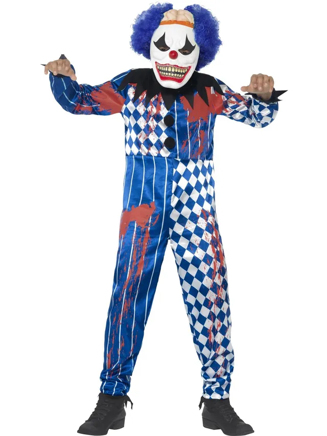 smiffys-fever-deluxe-sinister-clown-kost-m-blau-gr-l-horror image 1