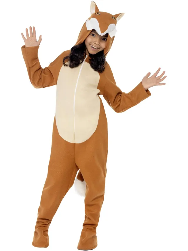 smiffys-fever-fuchs-kost-m-kinder-orange-overall-kapuze image 1