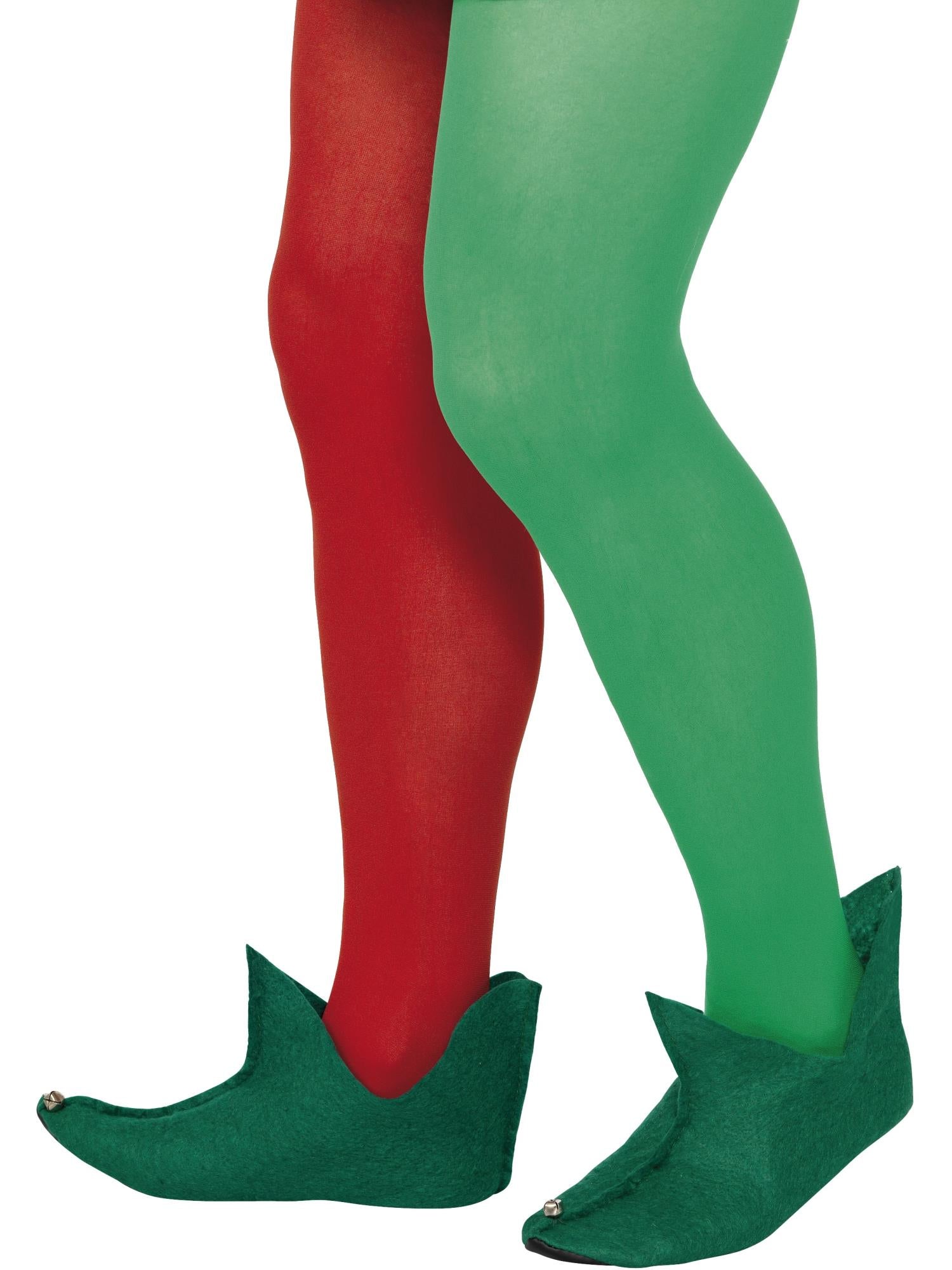 smiffys-fever-elf-boots-elfenschuhe-gr-n-mit-kringelspitze image 1