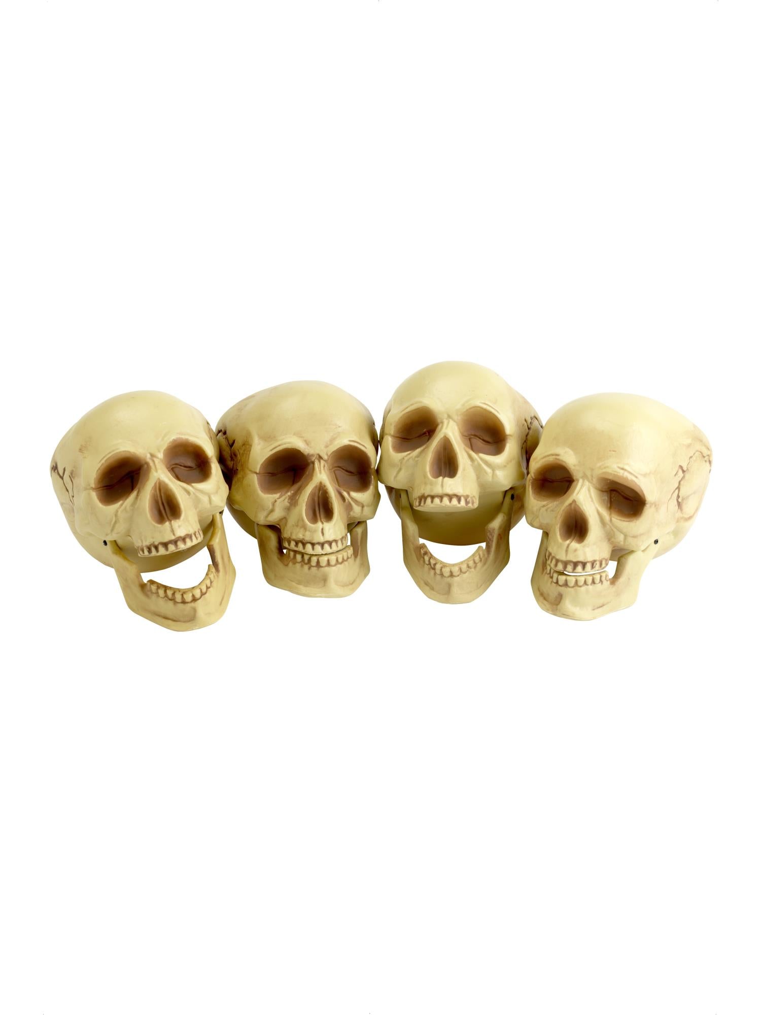 smiffys-fever-totenk-pfe-deko-natur-4-st-ck-16cm image 1