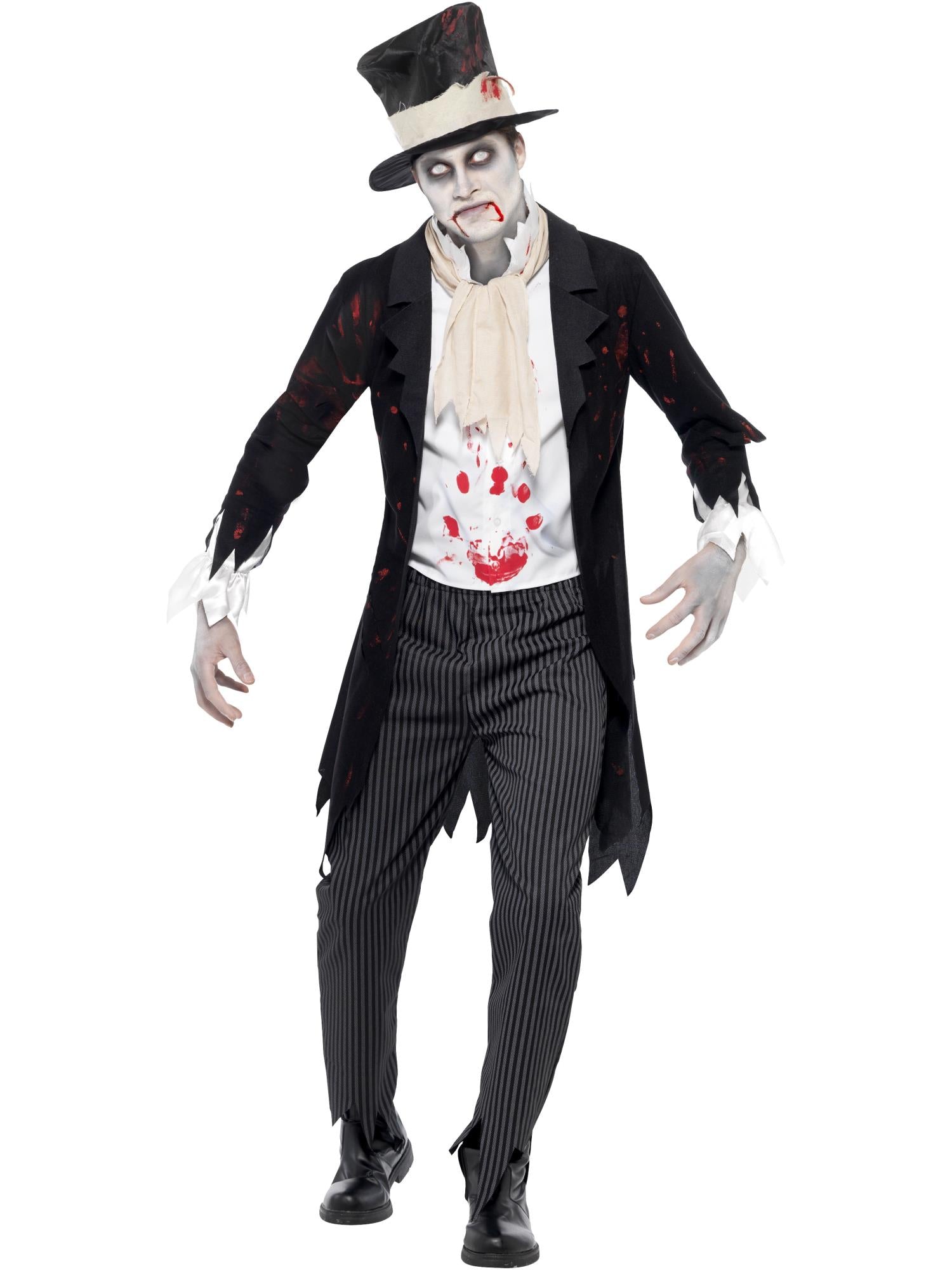 smiffys-fever-zombie-groom-kost-m-herren-m-schwarz image 1