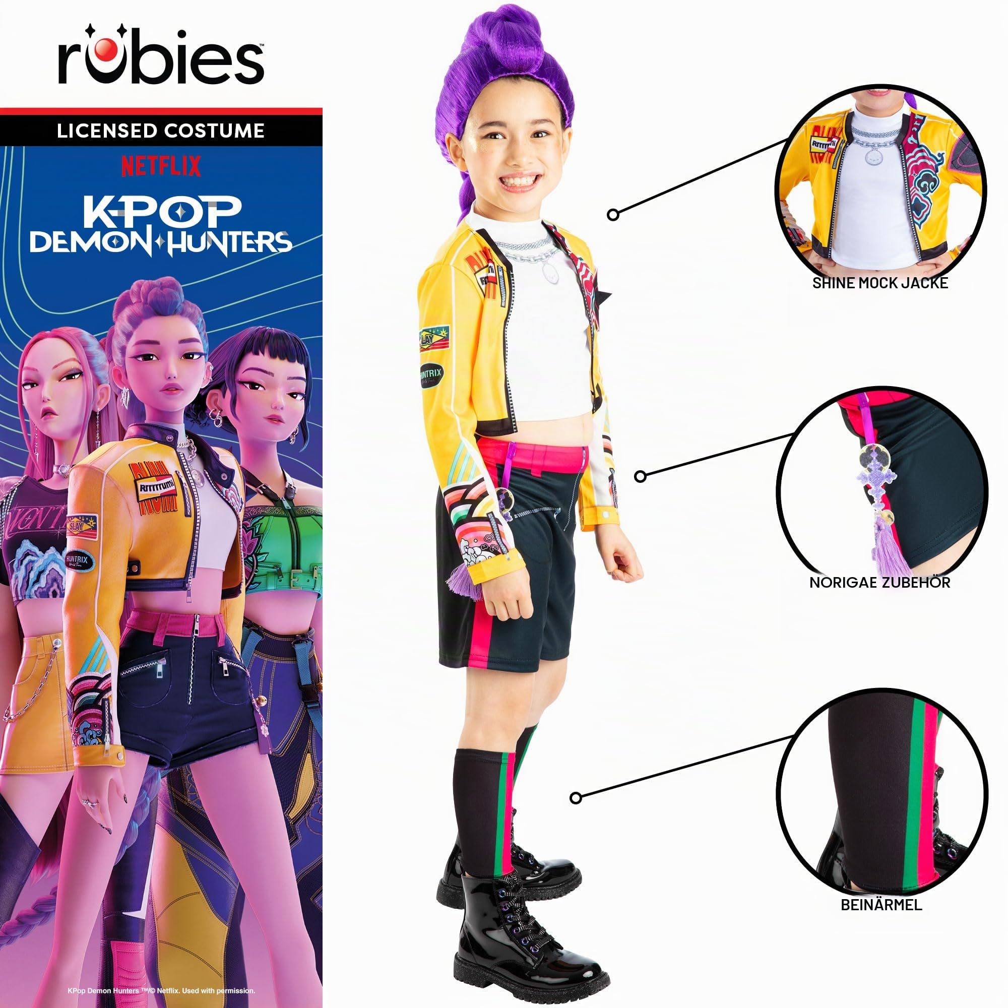 rubie-s-deluxe-rumi-kpop-demon-hunters-kost-m-kinder-6-jahre image 3