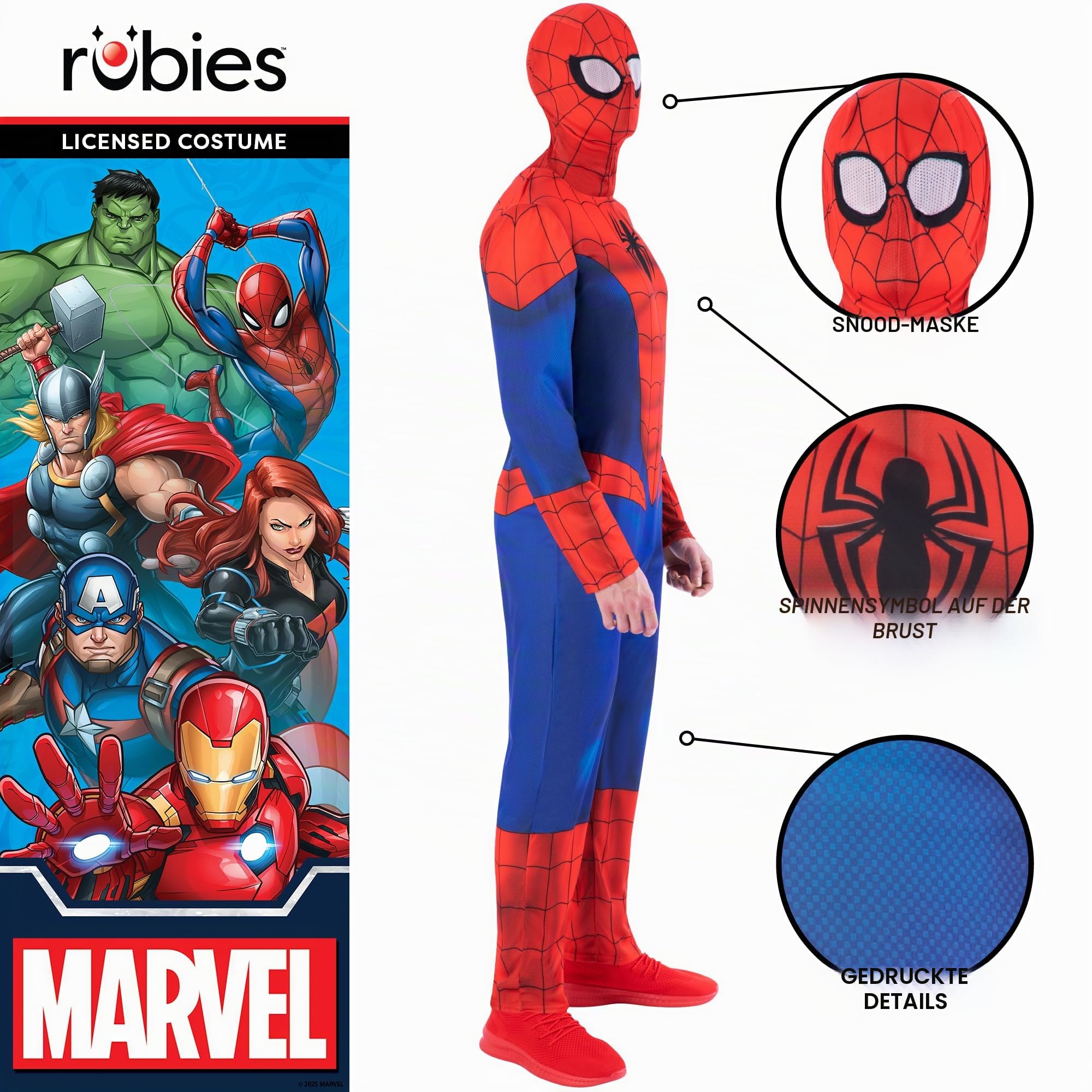 rubie-s-deluxe-spider-man-kost-m-erwachsene-s-superheld image 3