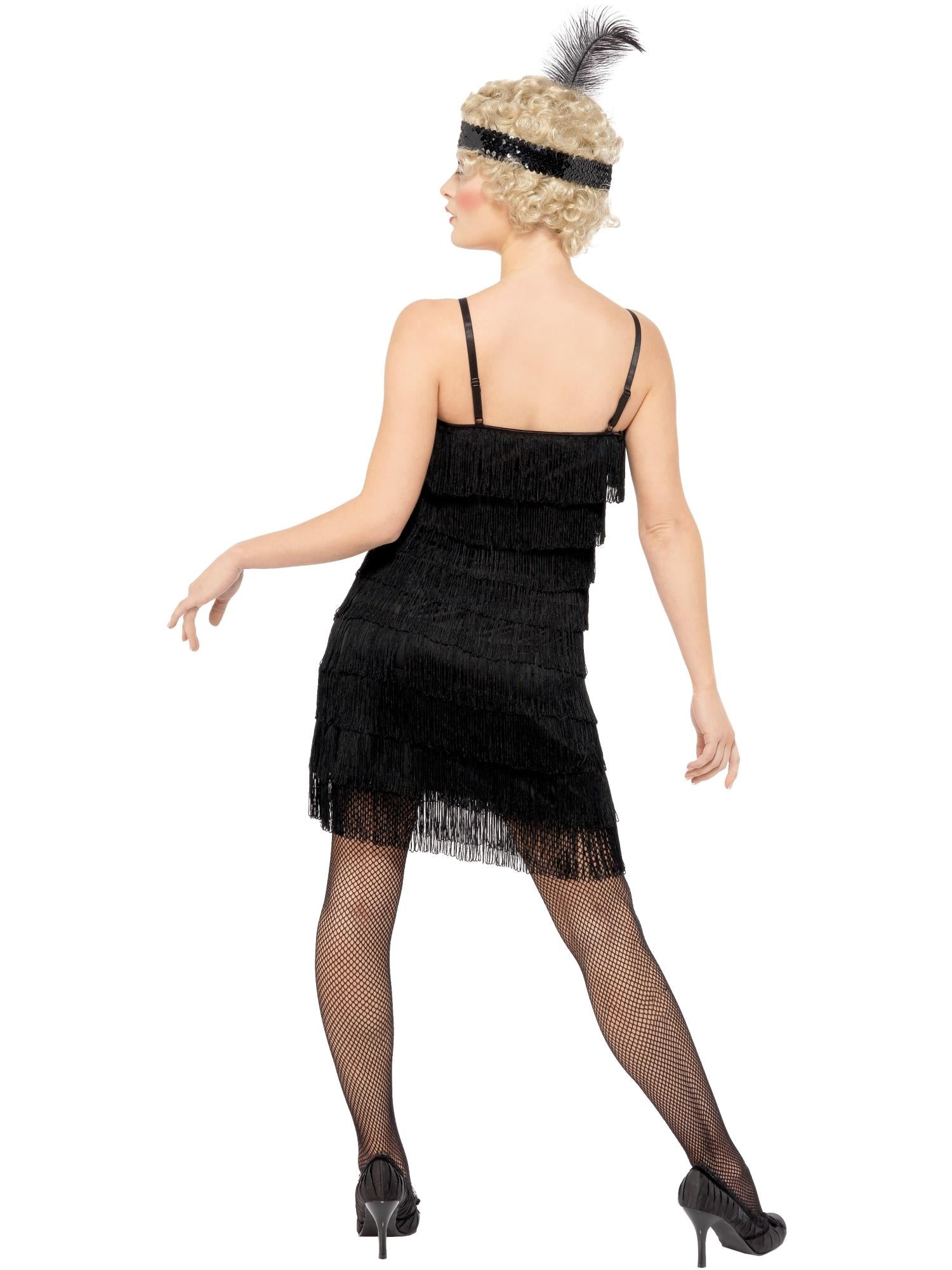 smiffys-fever-flapper-kost-m-schwarz-fransen-gr-s image 2