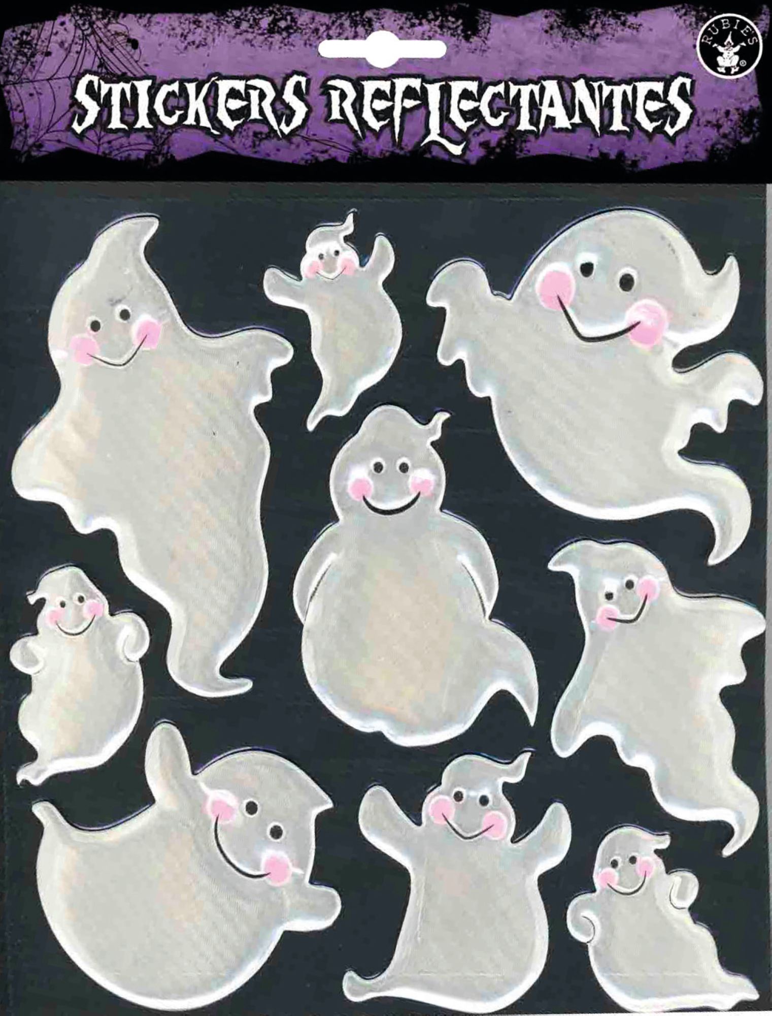rubies-halloween-sticker-reflektierend-2-designs-katze-geist image 1