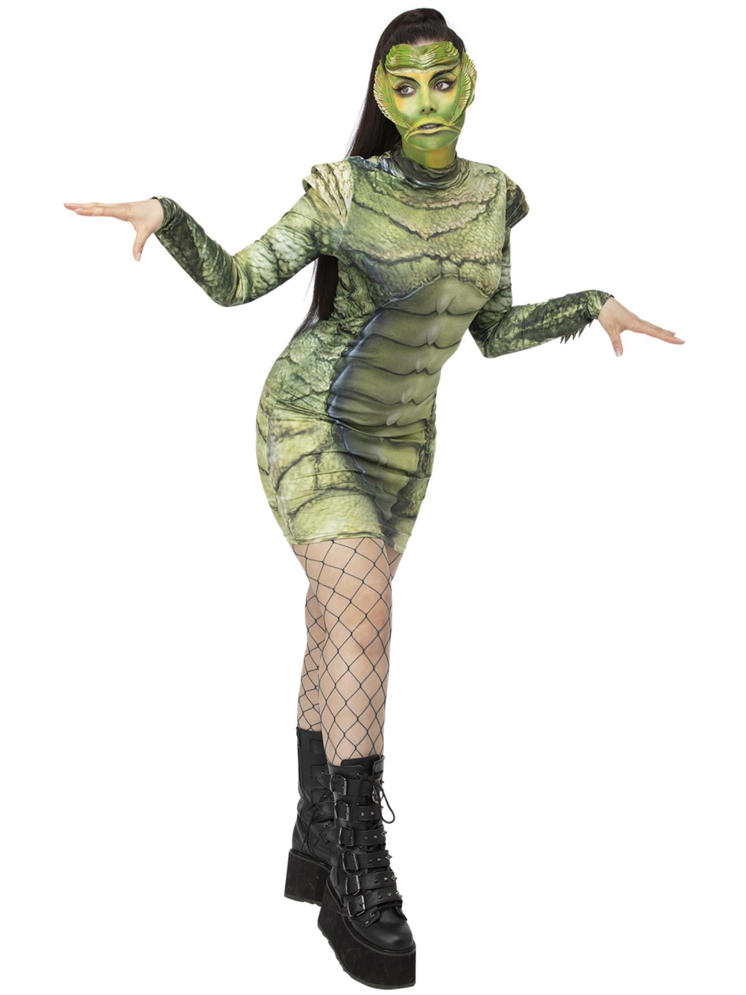 smiffys-fever-creature-black-lagoon-kost-m-damen-gr-n image 4