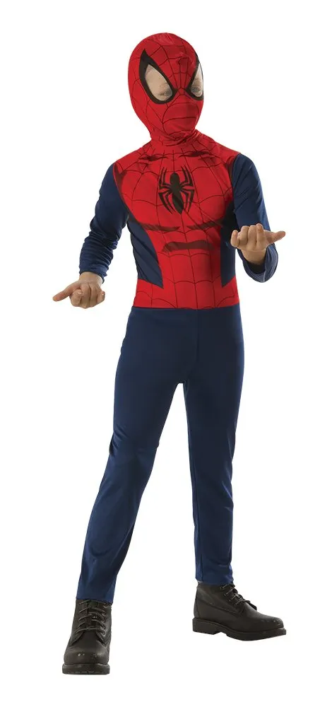 rubie-s-deluxe-spiderman-kost-m-kinder-l-8-10-jahre-mit-maske image 1