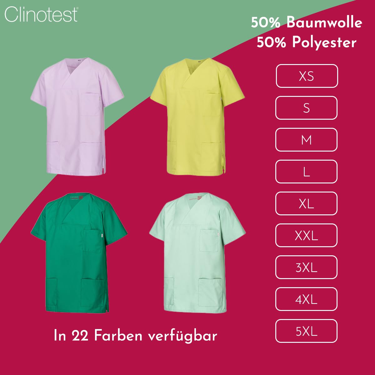 clinotest-personal-schlupfkasack-anna-anton-v-ausschnitt-unisex image 2