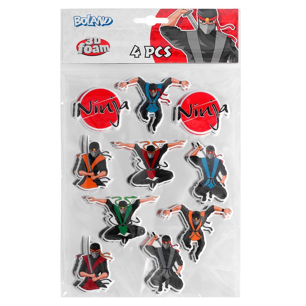 boland-ninja-3d-sticker-set-aufkleber-40-st-ck image 2