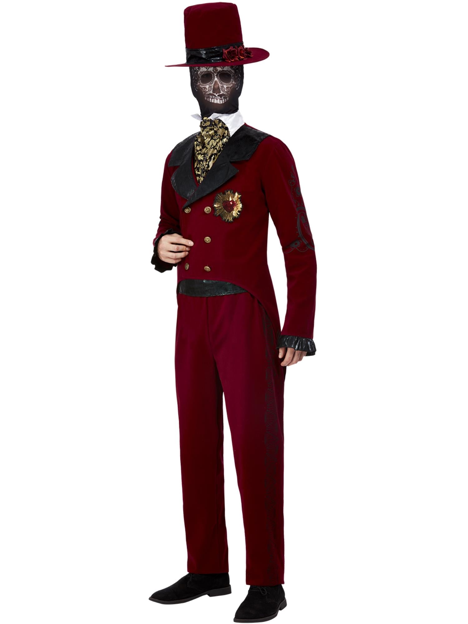 smiffys-fever-dotd-groom-kost-m-deluxe-bordeaux-gr-l image 1