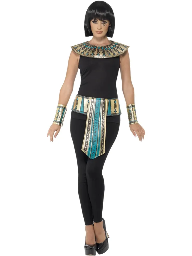 smiffys-fever-egyptian-kit-gypten-set-gold-kragen-g-rtel image 1