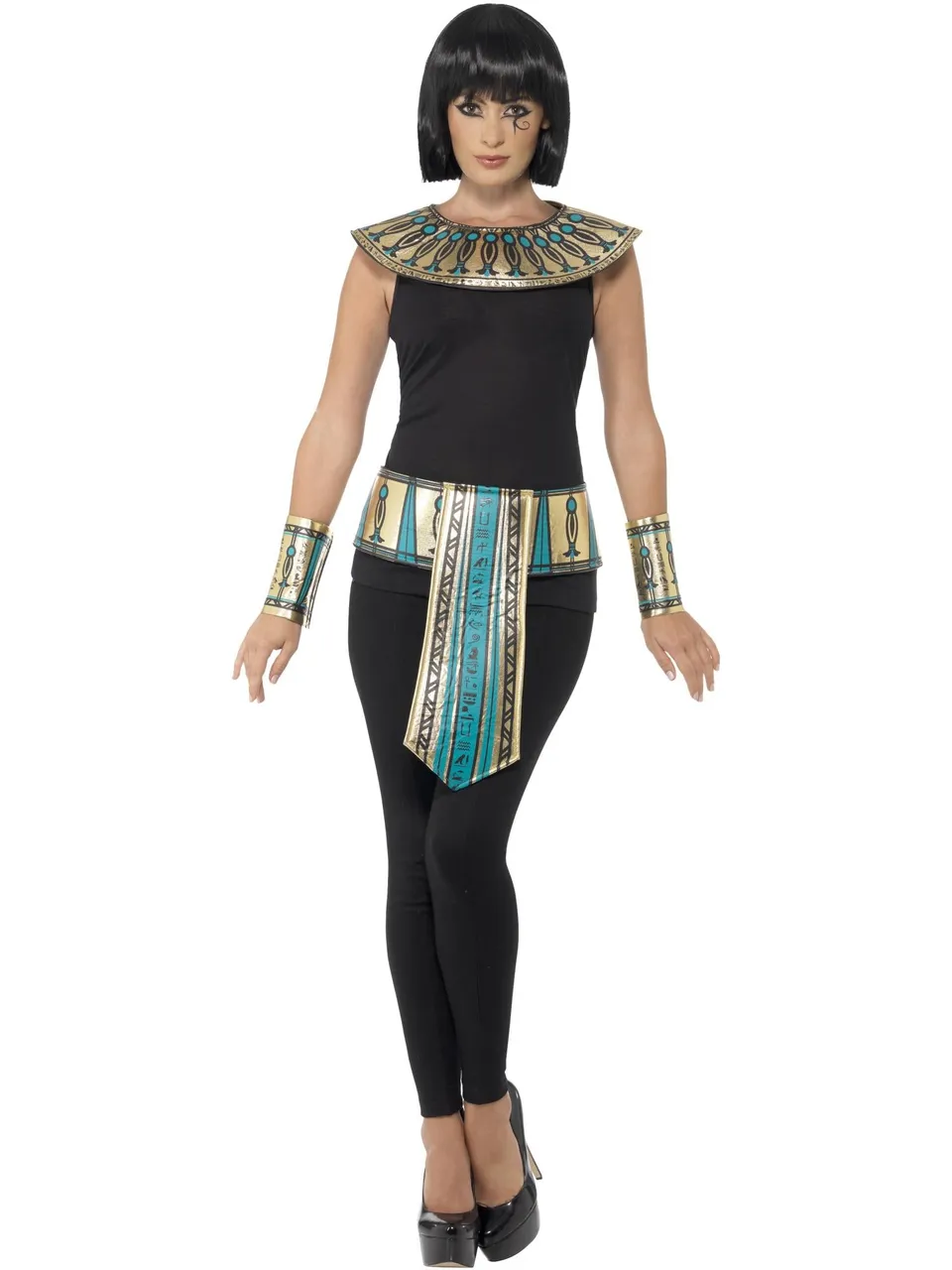 smiffys-fever-egyptian-kit-gypten-set-gold-kragen-g-rtel image 1