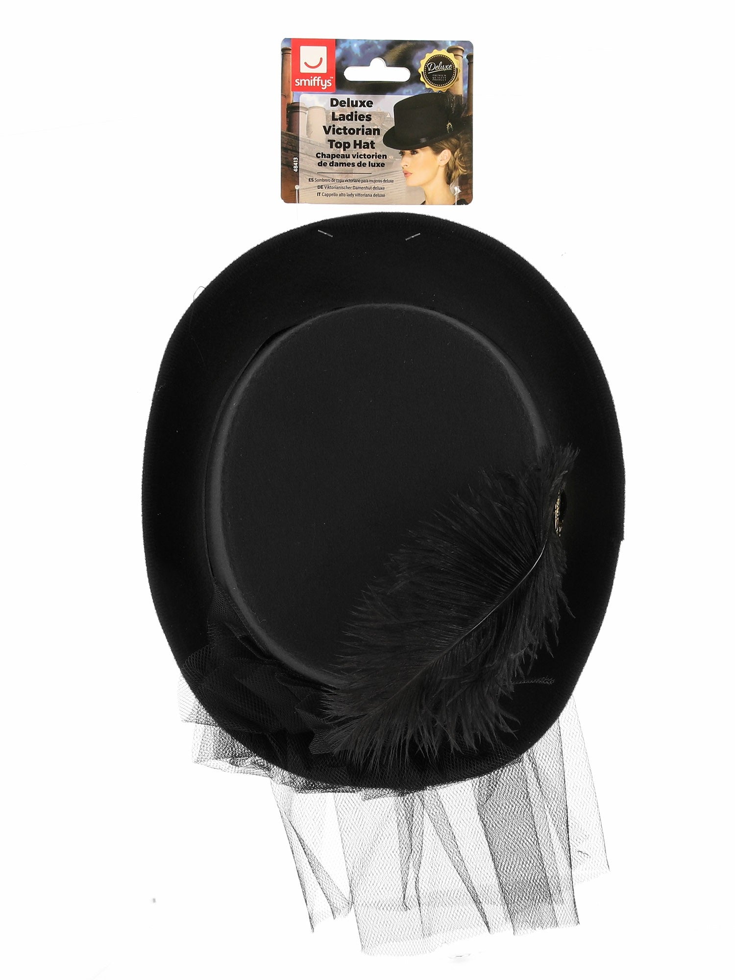 smiffys-fever-victorian-top-hat-zylinder-hut-schwarz-damen image 2