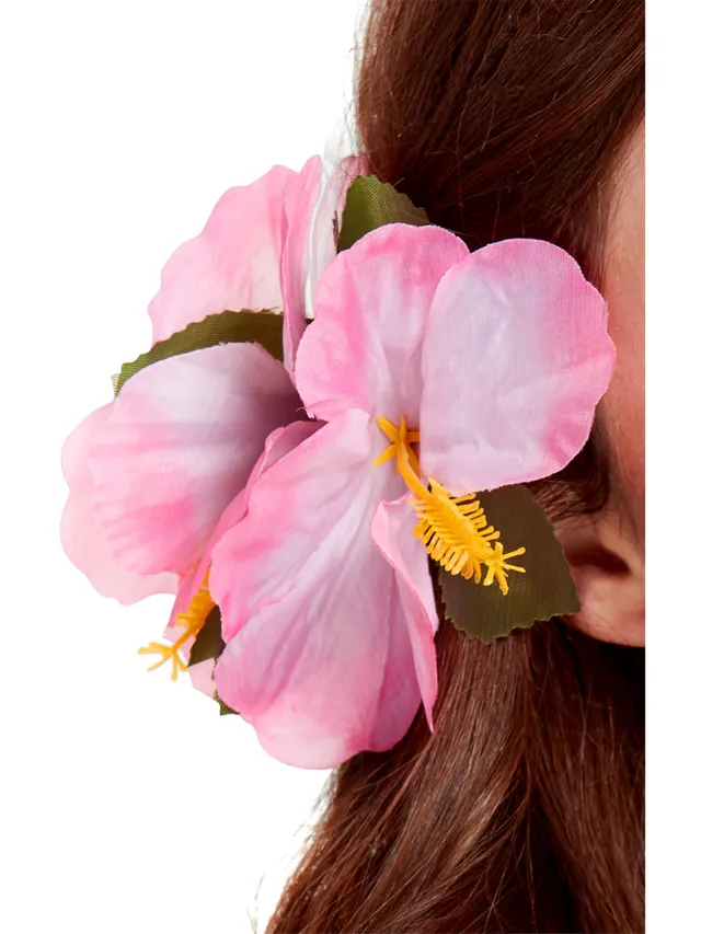 smiffys-fever-hawaii-blumen-haarclip-lila image 1