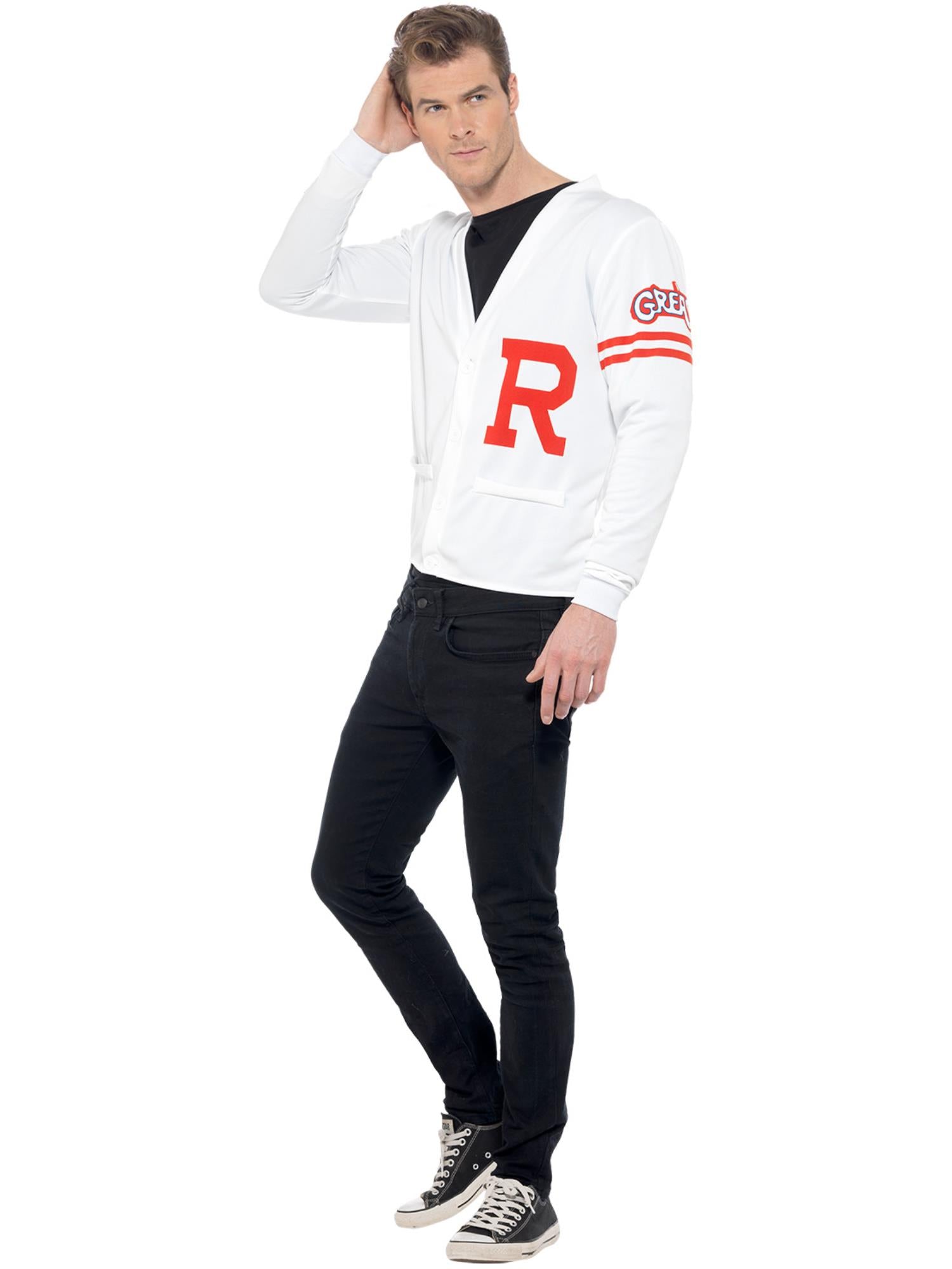 smiffys-fever-grease-rydell-prep-kost-m-wei-strickjacke image 2