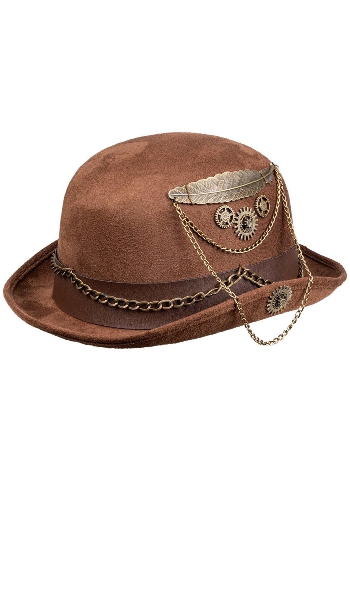 boland-chainpunk-hut-braun-steampunk-melonenhut-zahnr-der image 1