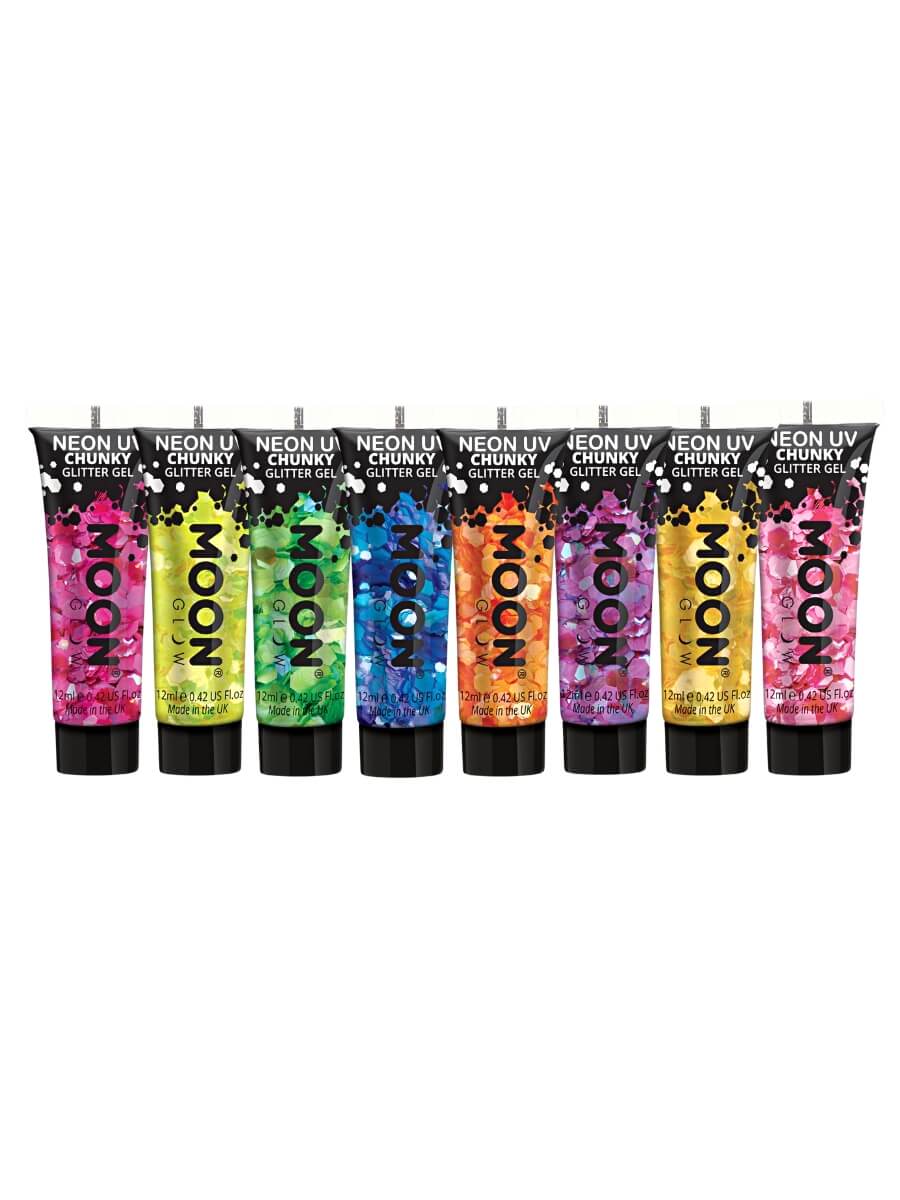 smiffys-makeup-fx-glitter-gel-blau-12-ml-neon-uv image 1