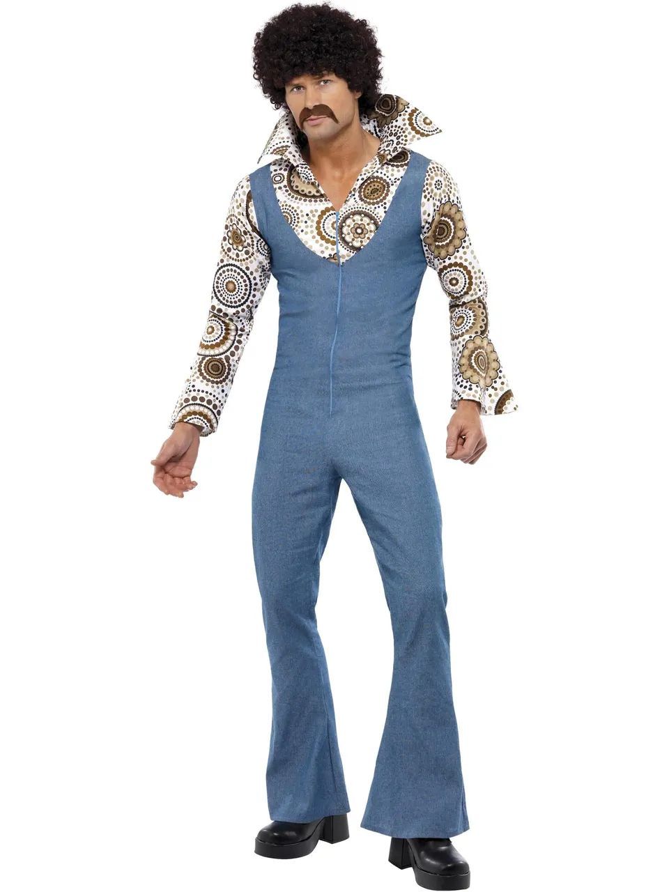 smiffys-fever-groovy-dancer-kost-m-blau-herren-gr-m-jumpsuit image 1