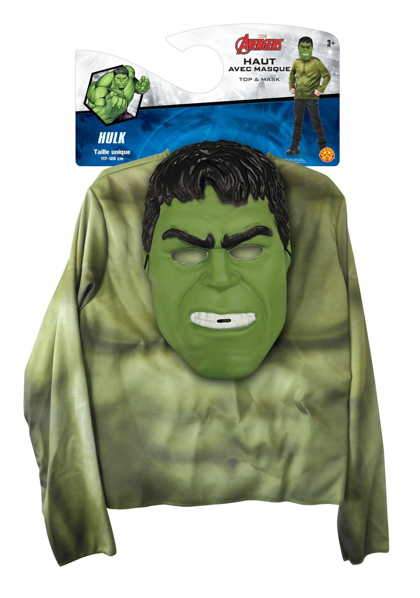rubies-france-hulk-top-klassik-muskel-shirt-gr-n-mit-pvc-maske image 4