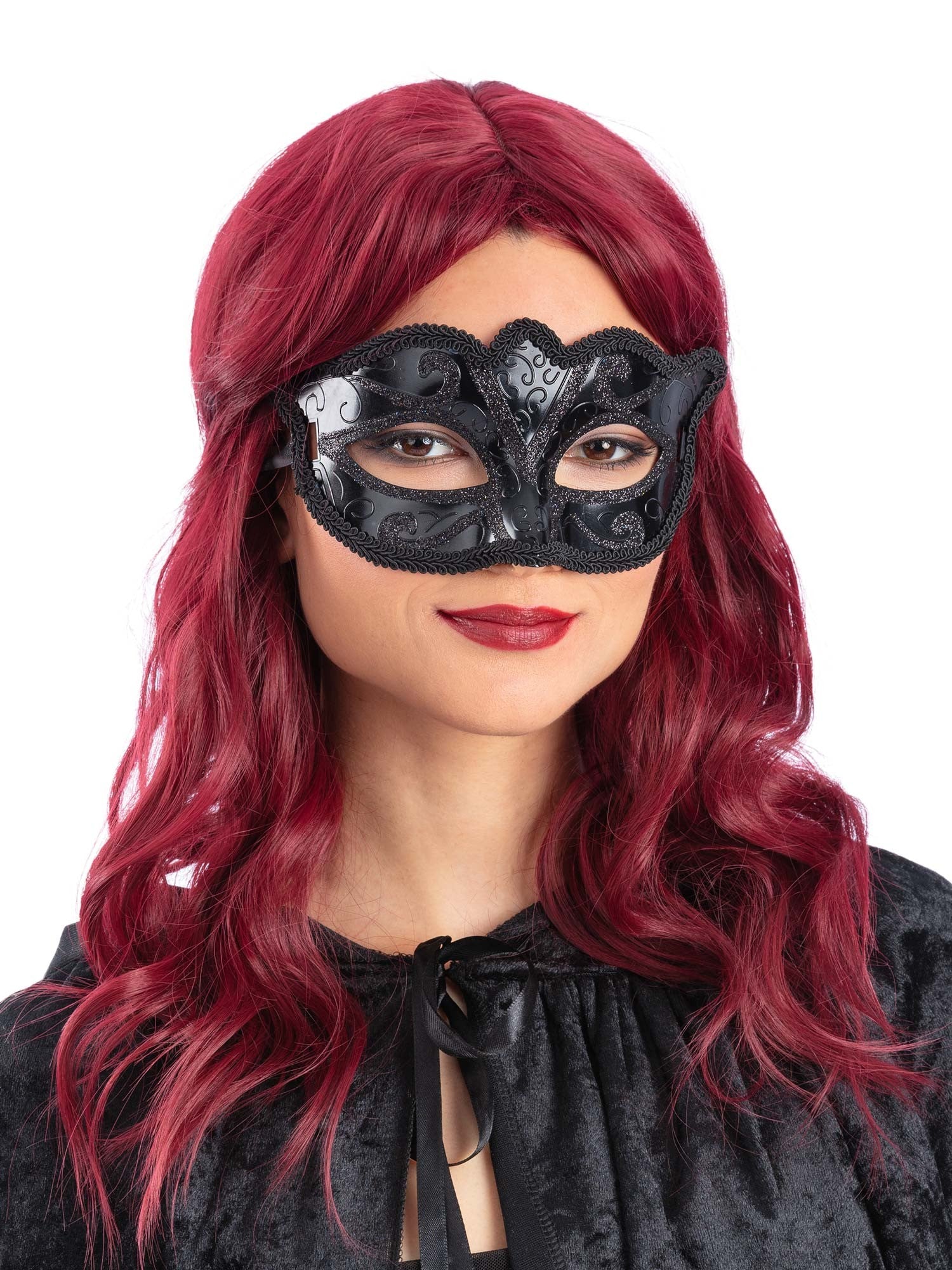 smiffys-fever-augenmaske-schwarz-venezianisch-glitzer image 1