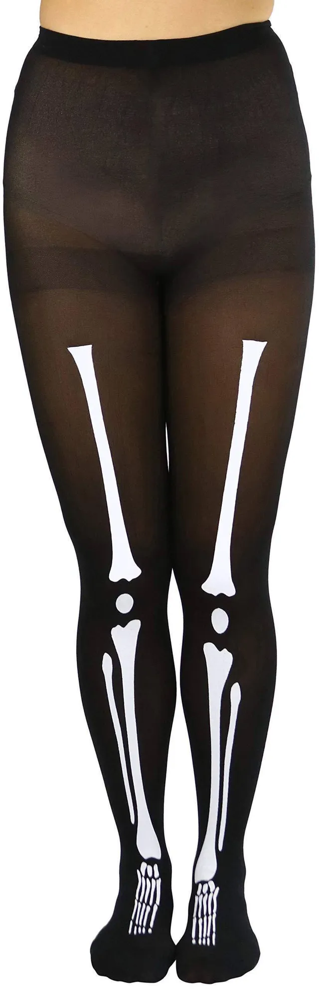 rubies-skelett-strumpfhose-damen-halloween-karneval image 1