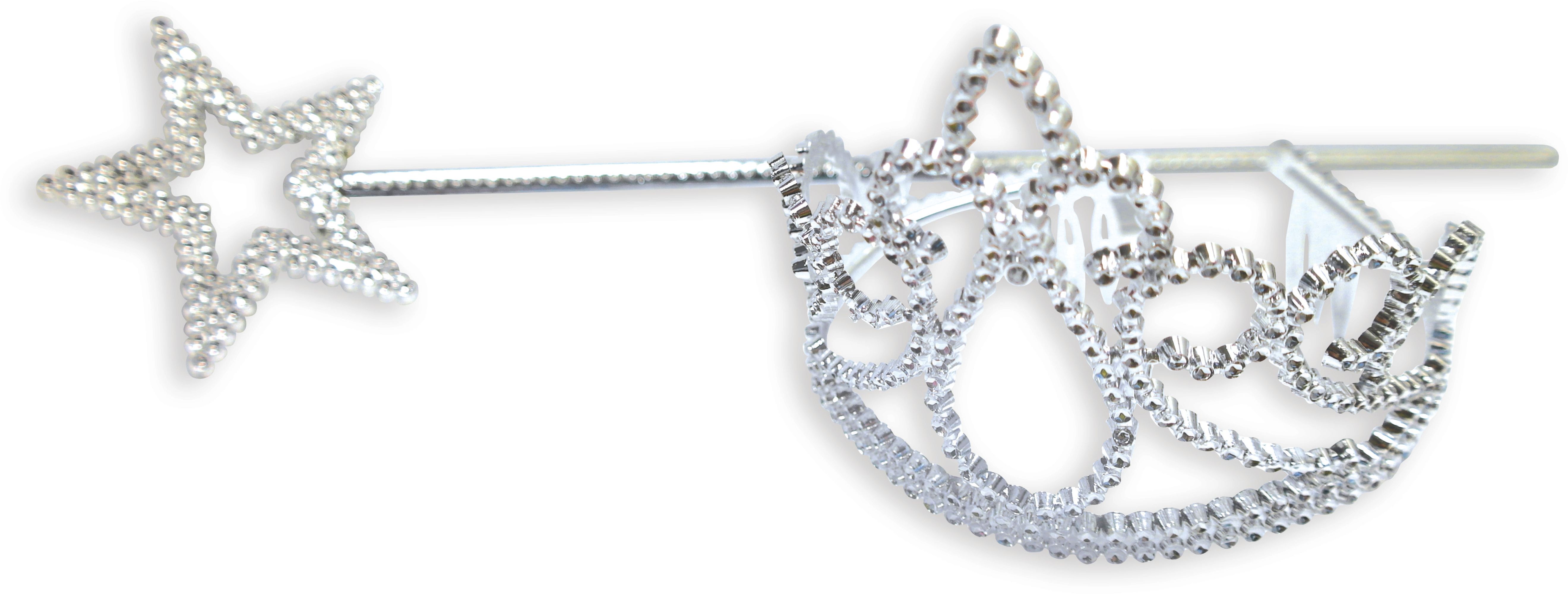 rubies-prinzessin-tiara-mit-zauberstab-set-rosa image 1