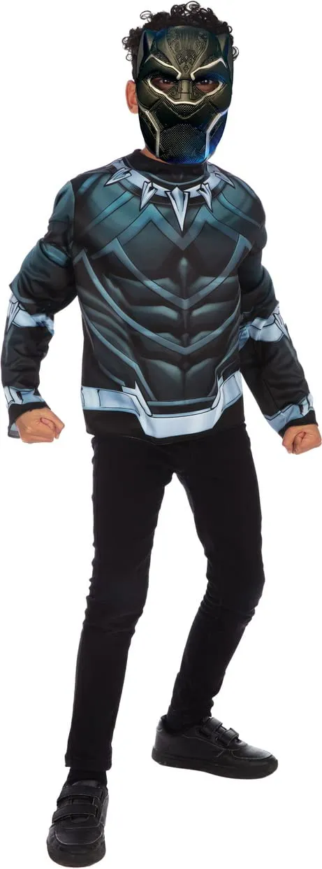 rubie-s-deluxe-black-panther-top-und-maske-noir-kinder image 1