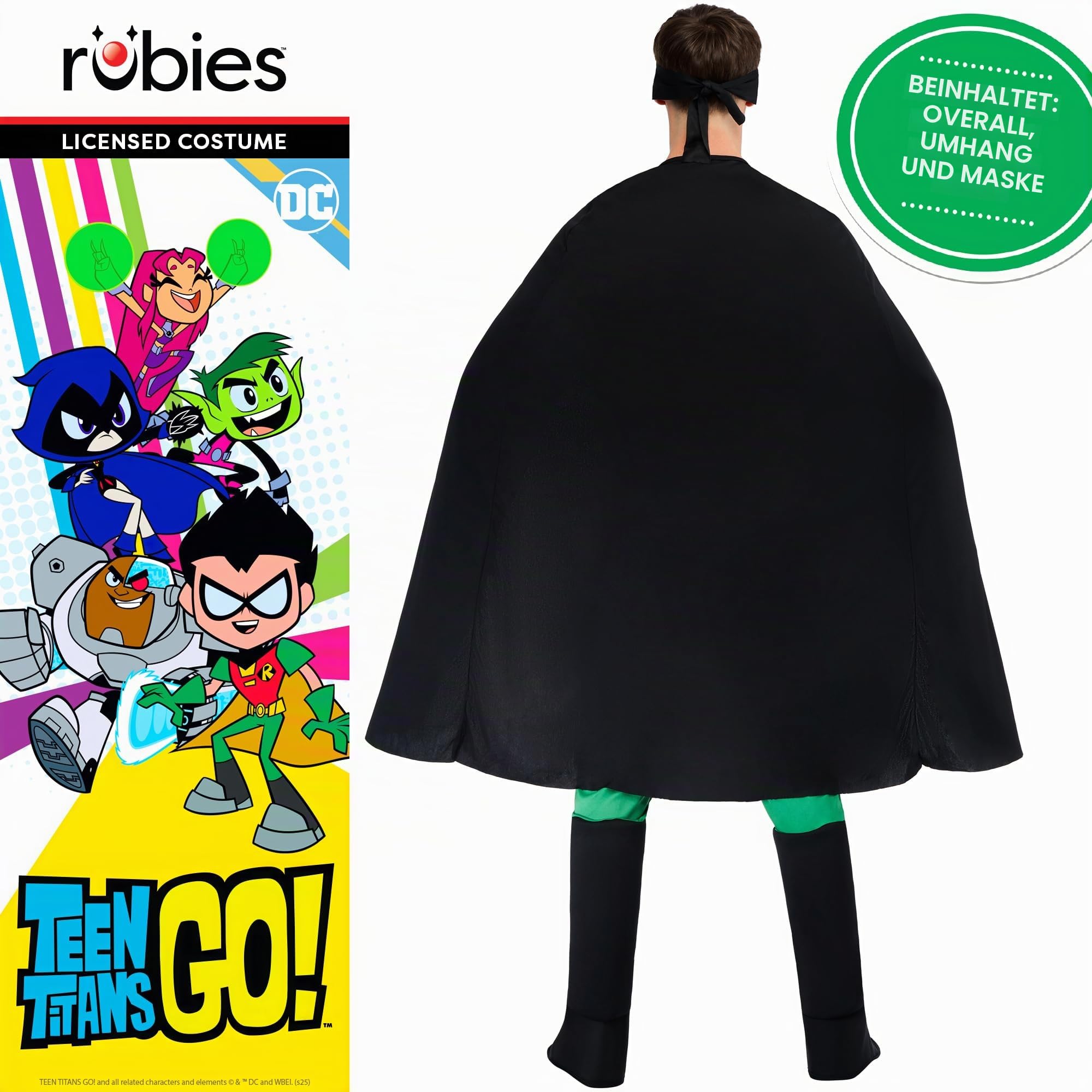 rubie-s-deluxe-robin-herren-kost-m-s-dc-comics-classic image 2