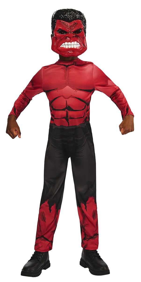 rubie-s-deluxe-red-hulk-kinderkost-m-7-8-jahre-mit-maske image 1