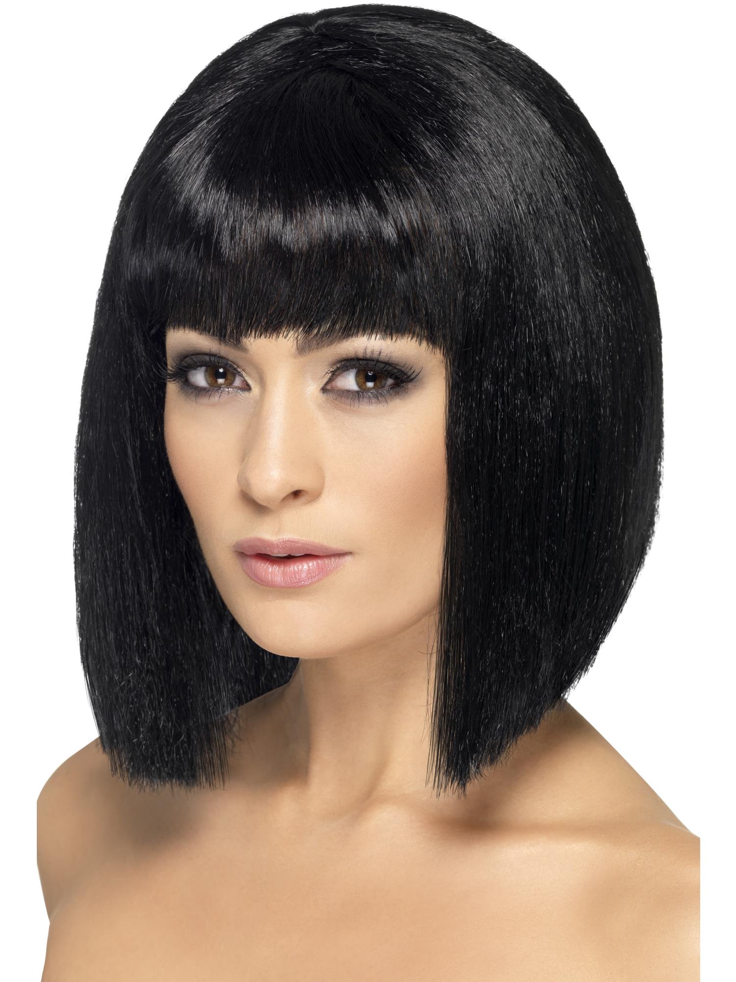 smiffys-fever-coquette-bob-per-cke-schwarz-kurz-mit-pony image 1