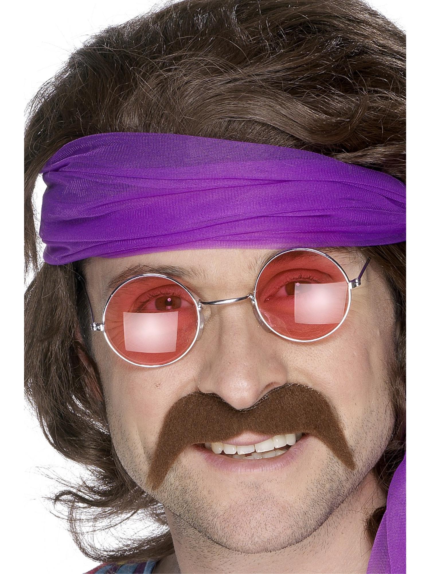 smiffys-fever-seventies-tash-schnurrbart-braun-selbstklebend image 1