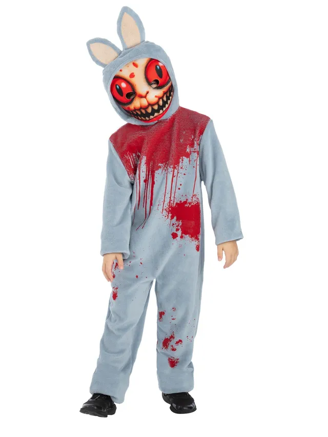 smiffys-fever-horror-la-boo-hasenkost-m-kinder-blutig-grau-l image 1