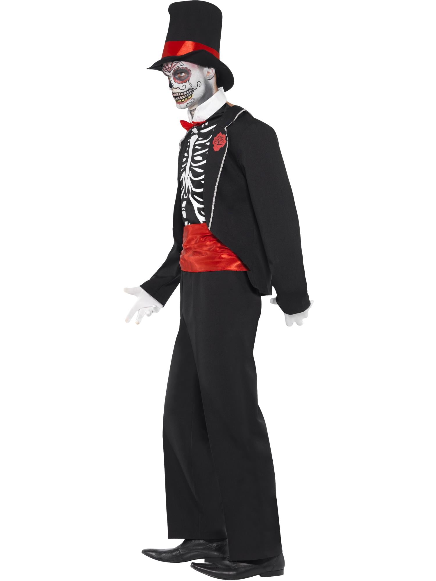 smiffys-fever-day-of-the-dead-kost-m-herren-m-schwarz-38-40 image 3