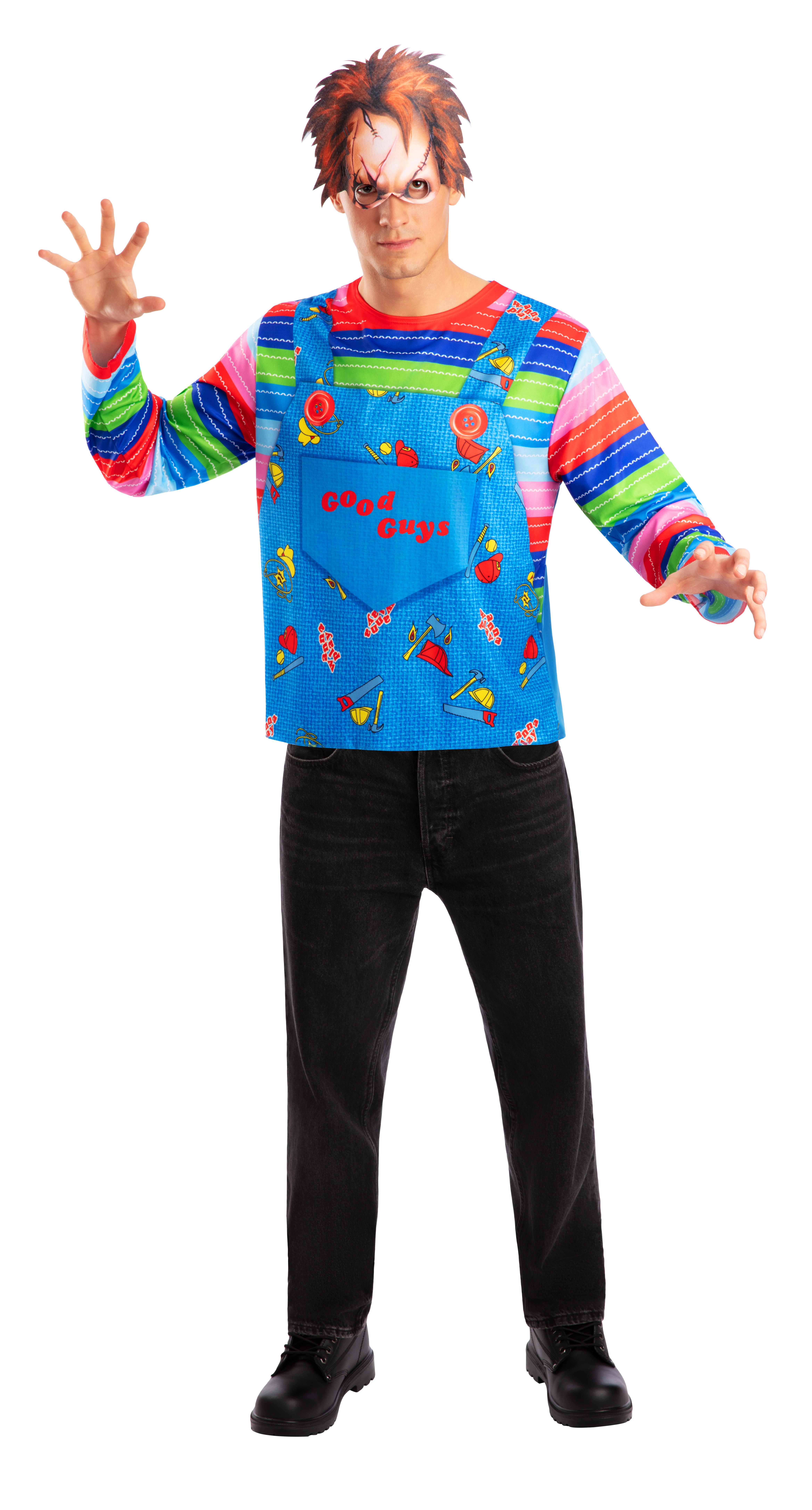 rubies-chucky-top-maske-horror-kost-m-set-gr-e-m-l image 1