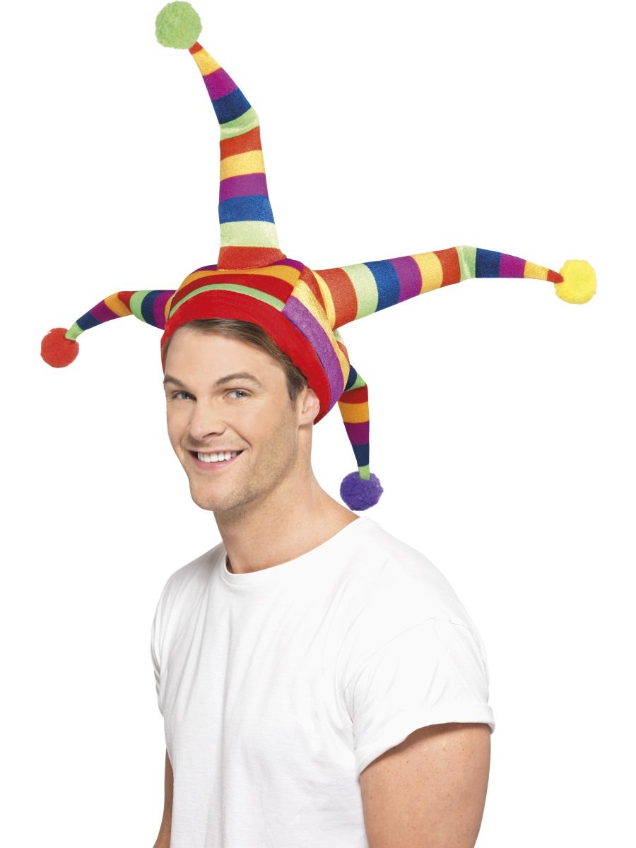 smiffys-fever-narrenkappe-hut-bunt-mit-schellen image 1